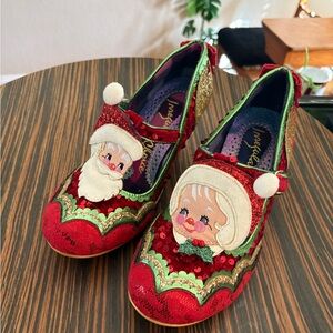 Festive Red Santa Women's Shoes